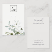 Botanische Eucalyptus Fauna Logo Haarclip Display Visitekaartje (Voorkant / Achterkant)