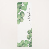 Botanische eucalyptus Foliage Monogram Yoga Mat (Voorkant)