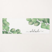 Botanische eucalyptus Foliage Monogram Yoga Mat (Voorkant (horizontaal))