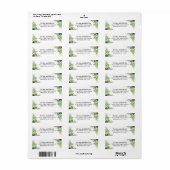 Botanische Eucalyptus Foliage Waterverf lekt Etiket (Full Sheet)