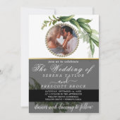 Botanische eucalyptus foto alles in één bruiloft kaart (Voorkant)