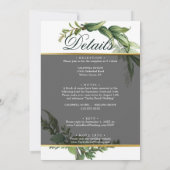 Botanische eucalyptus foto alles in één bruiloft kaart (Achterkant)