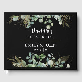 Botanische Eucalyptus Goudblad Moderne Ontwerp Gastenboek