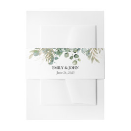 Botanische Eucalyptus Goudblad Moderne Ontwerp Uitnodigingen Wikkel