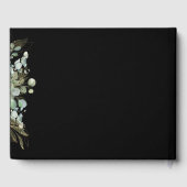 Botanische Eucalyptus Gouden Blad Moderne Ontwerp Gastenboek (Achterkant)