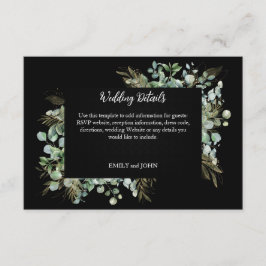Botanische Eucalyptus Gouden Blad Moderne Ontwerp Informatiekaartje