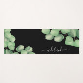 Botanische Eucalyptus Green Monogram Yoga Mat (Voorkant (horizontaal))