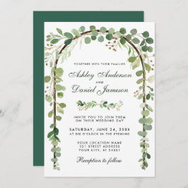 Botanische Eucalyptus Green Wood Arch Kaart