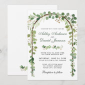 Botanische Eucalyptus Green Wood Arch W Kaart (Voorkant / Achterkant)