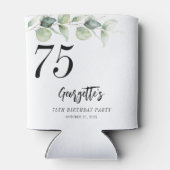 Botanische Eucalyptus Greenery 75e verjaardag Blikjeskoeler (Achterkant)