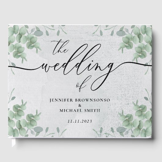 Botanische Eucalyptus Greenery Bohemian Tropic Gastenboek (Voorkant)