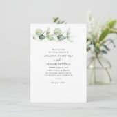 Botanische Eucalyptus Greenery Rustic Wedding Kaart (Staand voorkant)