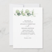 Botanische Eucalyptus Greenery Rustic Wedding Kaart (Voorkant)