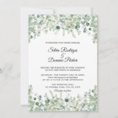 Botanische Eucalyptus Greenery Weddenschap Kaart (Voorkant)