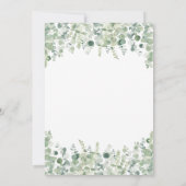 Botanische Eucalyptus Greenery Weddenschap Kaart (Achterkant)