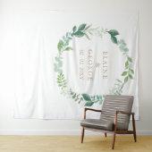 Botanische Eucalyptus Greenery Wedding Backdrop Wandkleed (In Situ (horizontaal))