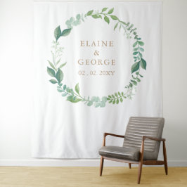Botanische Eucalyptus Greenery Wedding Backdrop Wandkleed