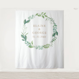 Botanische Eucalyptus Greenery Wedding Backdrop Wandkleed