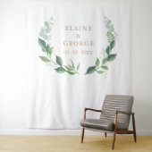 Botanische Eucalyptus Greenery Wedding Backdrop Wandkleed (In situ)