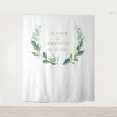 Botanische Eucalyptus Greenery Wedding Backdrop Wandkleed (Voorkant)