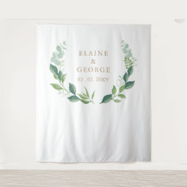 Botanische Eucalyptus Greenery Wedding Backdrop Wandkleed