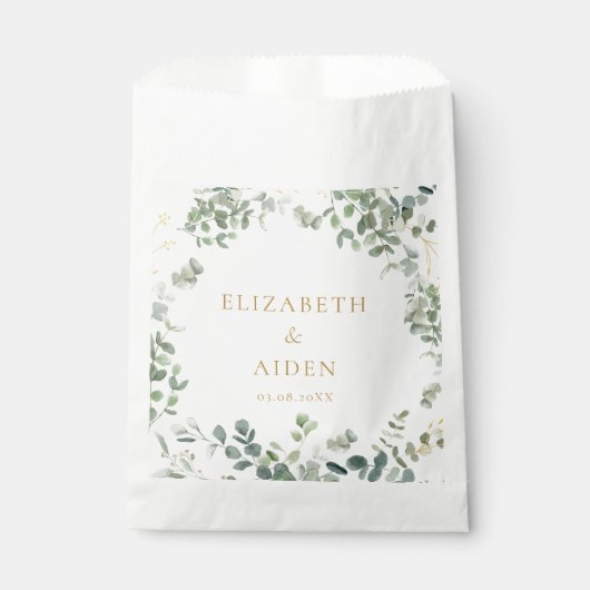 Botanische Eucalyptus Greenery Wedding Bedankzakje (Voorkant)