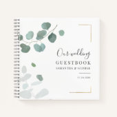 Botanische Eucalyptus Greenery Wedding Guest Book Notitieboek (Voorkant)