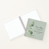 Botanische Eucalyptus Greenery Wedding Guest Book Notitieboek (Binnen)