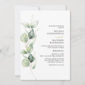 Botanische Eucalyptus Greenery Wedding Kaart (Voorkant)