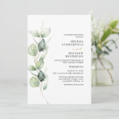 Botanische Eucalyptus Greenery Wedding Kaart (Staand voorkant)