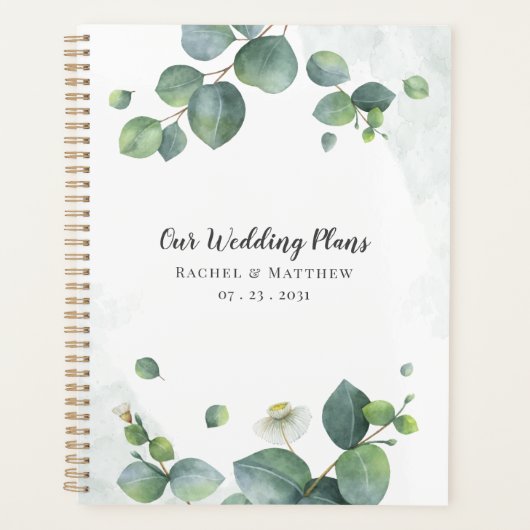 Botanische Eucalyptus Greenery Wedding Planner (Voorkant)