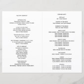 Botanische Eucalyptus Greenery Wedding Program (Achterkant)