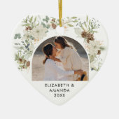 Botanische eucalyptus groen 2023 Kerstmis Keramisch Ornament (Voorkant)