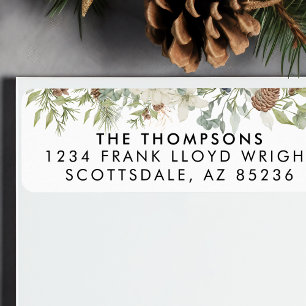 Botanische eucalyptus groen aangepaste kerst etiket