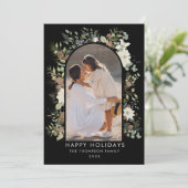 Botanische eucalyptus groen aangepaste kerst feestdagenkaart (Staand voorkant)