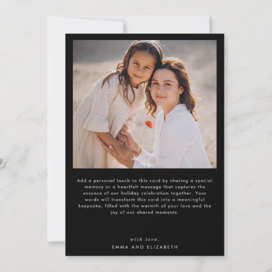 Botanische eucalyptus groen aangepaste kerst feestdagenkaart (Achterkant)