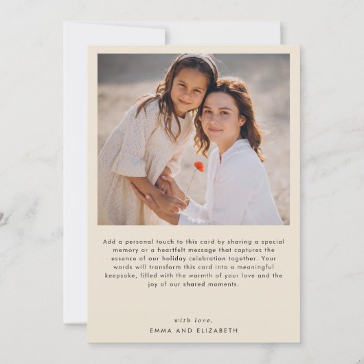 Botanische eucalyptus groen aangepaste kerst feestdagenkaart (Achterkant)