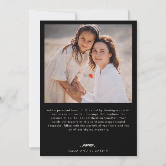 Botanische eucalyptus groen aangepaste kerst feestdagenkaart (Achterkant)