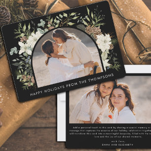 Botanische eucalyptus groen aangepaste kerst feestdagenkaart