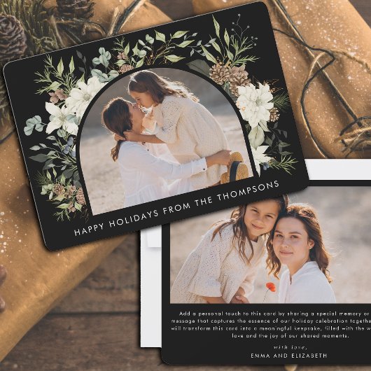 Botanische eucalyptus groen aangepaste kerst feestdagenkaart