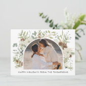 Botanische eucalyptus groen aangepaste kerst feestdagenkaart (Staand voorkant)