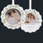 Botanische eucalyptus groen aangepaste kerst ornament kaart<br><div class="desc">Verrijk uw feestdagen met onze "Botanical Eucalyptus Greenery Custom Christmas Ornament Kaart". Deze prachtige kaart is ontworpen om de essentie van cottagecore elegantie vast te leggen met zijn delicate eucalyptus groen en botanische waterverf krans. De minimale gebladerte krans en eenvoudige, neutrale kerstkaart design creëer een gevoel van tijdloze schoonheid, waardoor...</div>