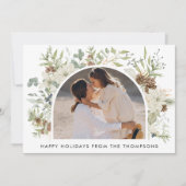 Botanische Eucalyptus Groen Aangepaste Kerstmis Feestdagenkaart (Voorkant)