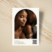Botanische Eucalyptus groen & boog foto QR-code Save The Date