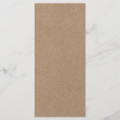 Botanische eucalyptus groen bruiloft kraft menu (Achterkant)