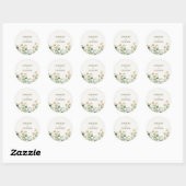 Botanische eucalyptus groen gepersonaliseerde brui ronde sticker (Vel)