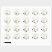 Botanische eucalyptus groen gepersonaliseerde brui ronde sticker (Vel)
