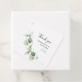 Botanische eucalyptus groen minimale bruiloft bedankjes labels (In situ)
