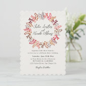 Botanische Eucalyptus Groene Bladeren Krans Trouwe Kaart (Staand voorkant)