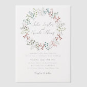 Botanische Eucalyptus Groene Bladeren Krans Trouwe Vellum Uitnodigingen (Voorkant)